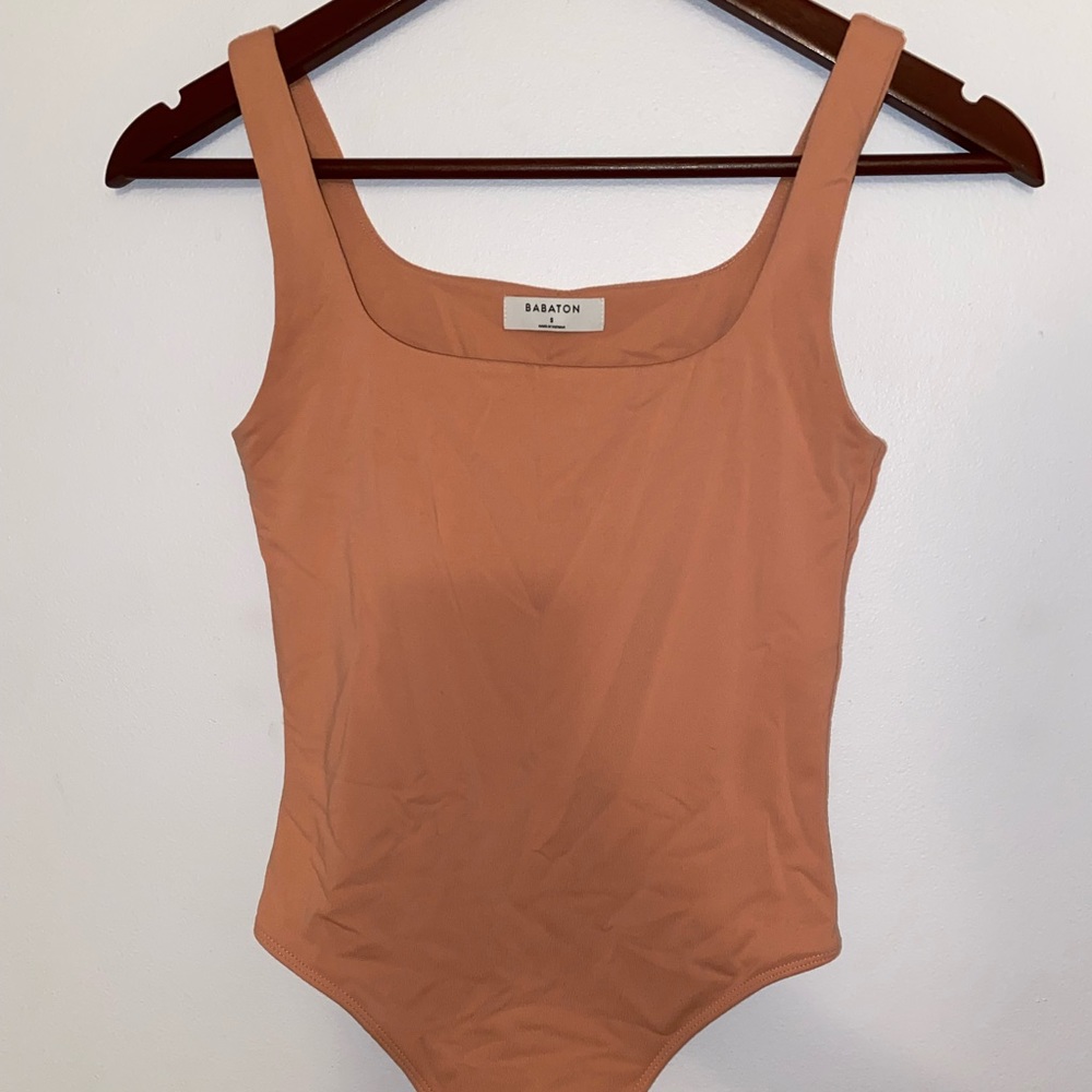 Aritzia Babaton Pink Thong Bodysuit